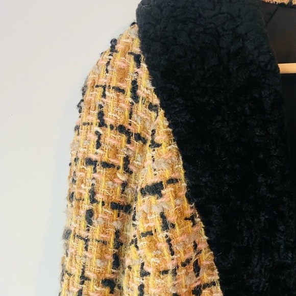 Mayle Vintage Tweed Black and Tan Coat RARE - Picture 4 of 9